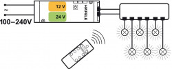 Receiver radio 12V, 60W, 6 iesiri, negru 833.73.741 Hafele