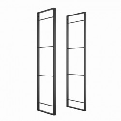 Rama polita biblioteca H1150x350mm, finisaj negru, set 2 rame