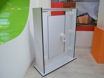 Set accesorii cabine toaleta plastic alb, accesorii compartimentari HPL - Img 2