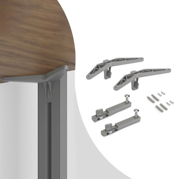 Sistem fixare corp mobilier sistem modular dressing Zero, finisaj gri piatra
