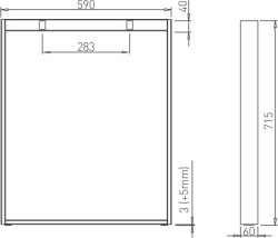 Structura birou HQ600 finisaj negru mat sistem Hide