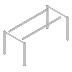 Structura birou HUBO 800 finisaj negru mat sistem Hide