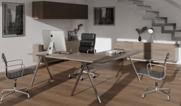 Structura masa sau birou TEEN finisaj negru mat sistem Desk Bar - Img 3
