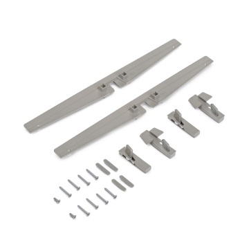 Suport polita aluminiu, sistem modular dressing Zero, finisaj gri piatra - Img 2