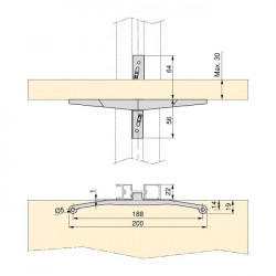 Suport polita pentru polite de lemn sistem modular polite Zero