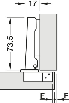 Balama Metalla M310 SM CLIP 110° incadrata cu amortizare 311.04.254 + placuta H0 311.70.610 Hafele - Img 4