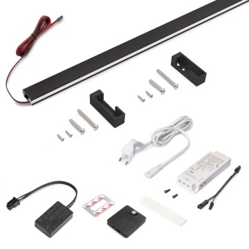 Bara haine cu banda LED Neonlynx V 4.5x8mm lumina calda 2700K finisaj negru accesorii dressing Hack - Img 4