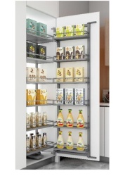 Coloana Premium Design Pantry 6 + 6 cosuri, corp 450/600 mm, Antracit Hafele