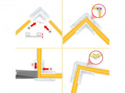 Conector L Express banda LED Mono COB 5mm set 5 buc