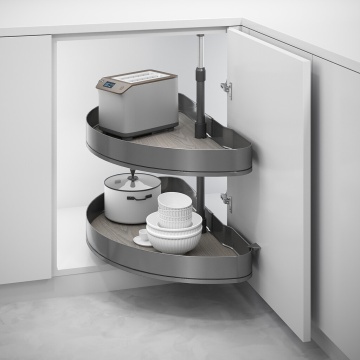 Cos rotativ 1/2 semiluna Easy Handling pentru corp de colt, gri antracit