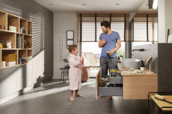 MERIVOBOX - Laterala M sertar 270mm gri 470M2702S  set Blum