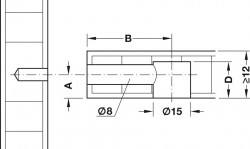 Cama demontabil Minifix15 - 18mm 262.26.670 Hafele 