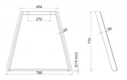 Picior birou Ha-Side sistem Hide