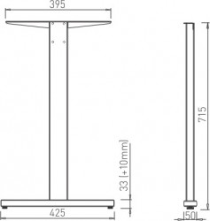 Picior birou Till Desk bar