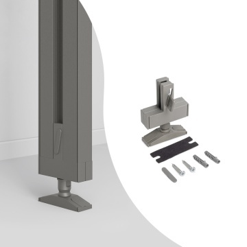 Picior prindere profil pe podea/tavan sistem modular dressing Zero, finisaj gri piatra
