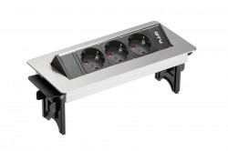 Priza  3xSCHUKO incorporabila in blat,inox