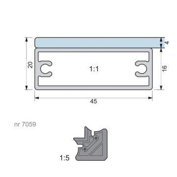 Rama aluminiu profil Z18, finisaj inox periat - Img 4