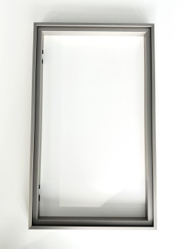 Rama aluminiu profil Z22, finisaj inox periat