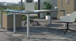 Structura birou HUBO 800 finisaj negru mat sistem Hide