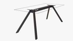 Structura birou MOST finisaj negru mat sistem Desk Bar