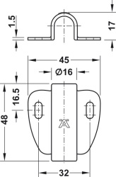 Carcasa intrerupator gri D-12mm 833.89.090 aplicat Hafele