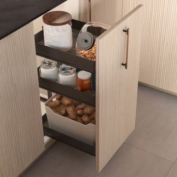 Cos Jolly Easy Handling cu glisiera extragere totala si amortizare, corp 300mm, 400mm ,3 niveluri, gri antracit - Img 3