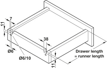 Glisiera MATRIX A30 Syncro 19 extensie totala cu cuplaje Hafele - Img 3
