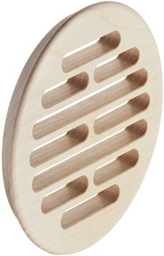 Grilaje de aerisire, lemn masiv, faltuit rotund cu fante, 574.05.303, Hafele