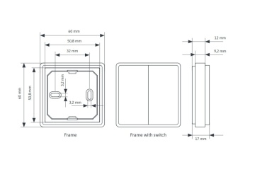 Intrerupator aplicabil pe mobilier Standard 55 PushPower, 4 cai, alb/negru, Siro - Img 4