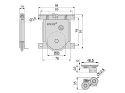 Kit role superioare + inferioare sistem usi glisante Galex Optim