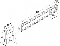 Mecanism fixare usa frigider incorporabil 568.16.007 Hafele