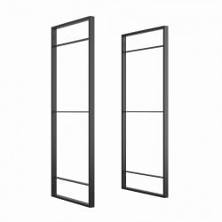 Rama polita biblioteca H830x350mm, finisaj negru, set 2 rame