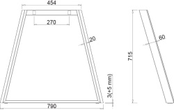 Structura birou HA Side finisaj negru mat sistem Hide