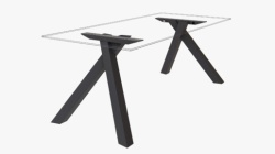 Structura masa sau birou ASTER finisaj negru mat sistem Hide