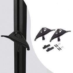 Suport polita lemn inclinata negru sistem modular Zero