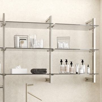 Suport polita sticla sistem modular dressing Zero, finisaj gri piatra - Img 2