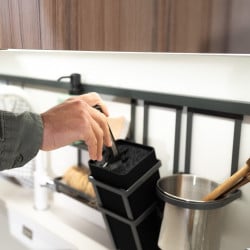 Suport rola hartie/folie alimentara/folie aluminiu, accesorii de bucatarie Titane, gri antracit