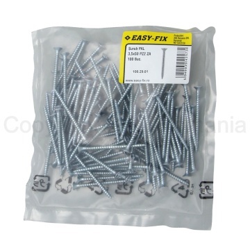Surub pentru PAL si lemn cap inecat 3,5x50 PZ2 - Img 2
