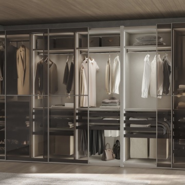 Bara haine dreptunghiulara, finisaj titan, 2.35m, accesorii dressing Quartz - Img 3