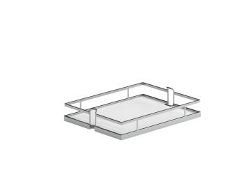 Coloana culisanta Premium Design 6 cosuri, corp 300/400mm crom cu alb Hafele - Img 2