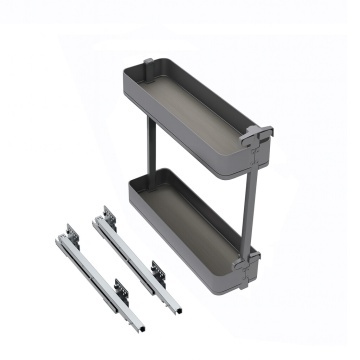 Cos Jolly Easy Handling cu glisiera extragere totala si amortizare, antracit, corp 150mm, 200mm, 2 niveluri - Img 3