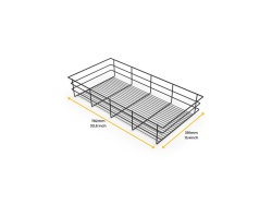 Cos metalic cu rama corp 600, 800, 900mm negru mat accesorii dressing Hack