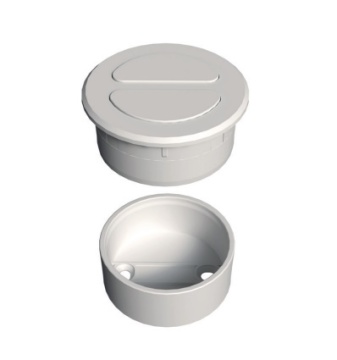 Intrerupator buton PushPower Mini35, 2 cai, negru/alb, Siro