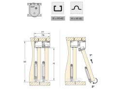 Kit role superioare + inferioare sistem usi glisante Galex Optim