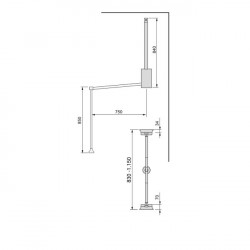 Lift pentru haine 12kg gri stone accesorii dressing Hack