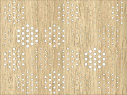 Panou perforat din HDF - LACCATO - CHIPS OAK