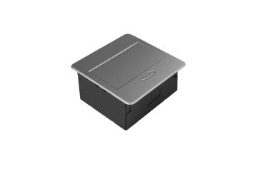 Priza incorporabila, AVARO 1xSchuko, 2 USB (A+C), gri aluminiu, AE-PB1SAVA-53 - Img 2