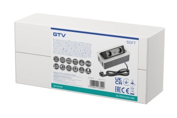 Priza multifunctionala incorporabila in blat 2XSchuko 2USB(A+C) finisaj aluminiu - Img 2