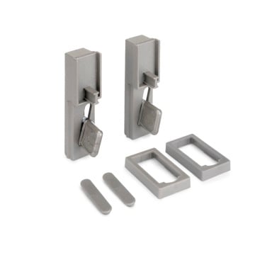 Suport prindere bara haine sistem modular dressing Zero, finisaj gri piatra - Img 2
