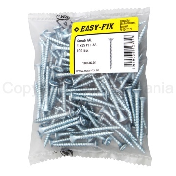 Surub pentru PAL si lemn cap inecat 4x35 PZ2 - Img 2